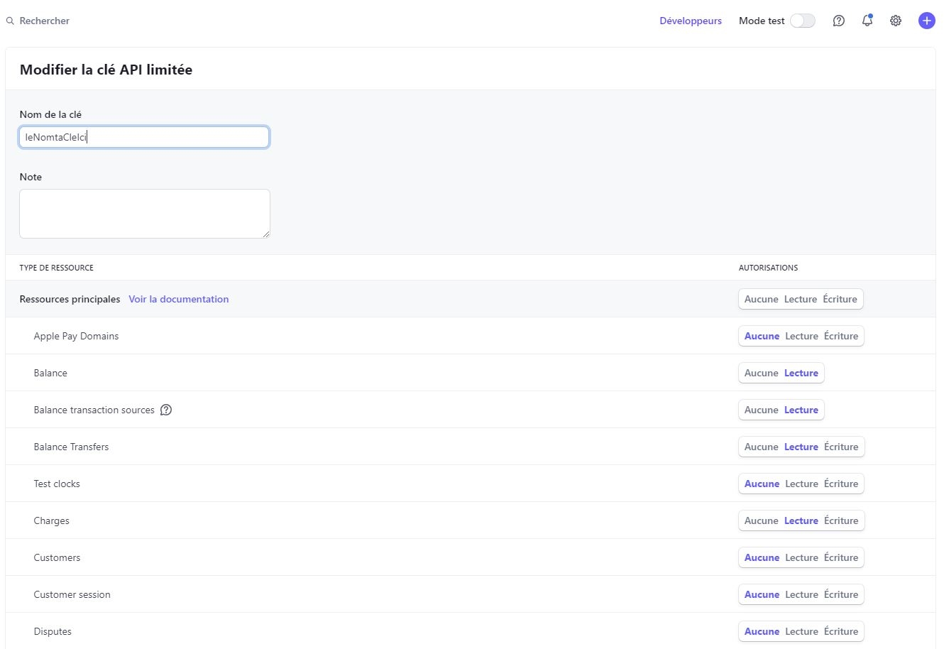 Stripe API Key 1