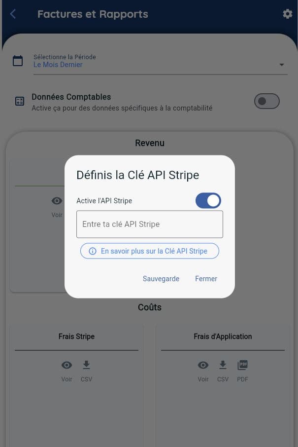 Stripe Api Clef
