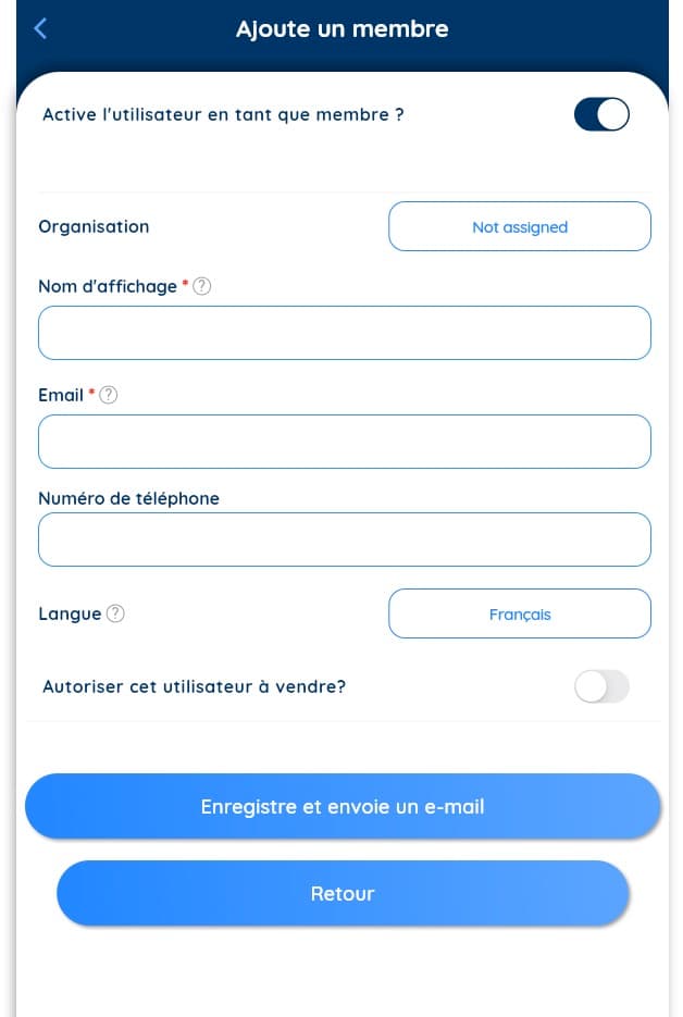Ajouter un Nouveau Membre 