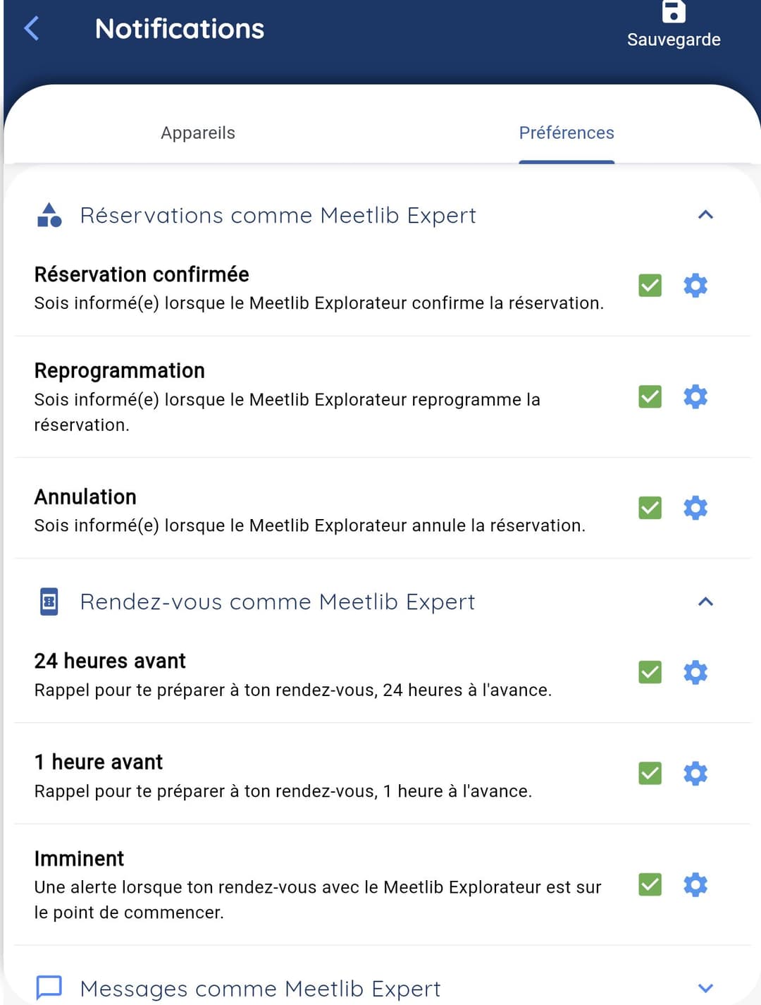 Types de Notifications