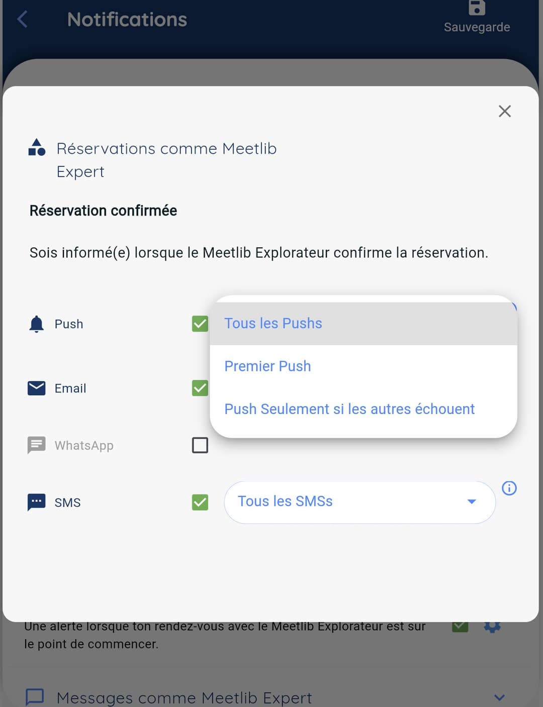 Notifications pour Chaque Événement 